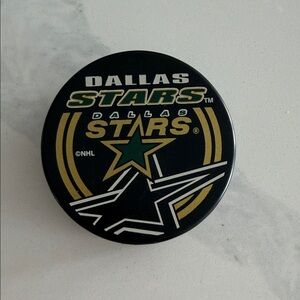 NHL Dallas Stars Black and Gold Hockey Puck